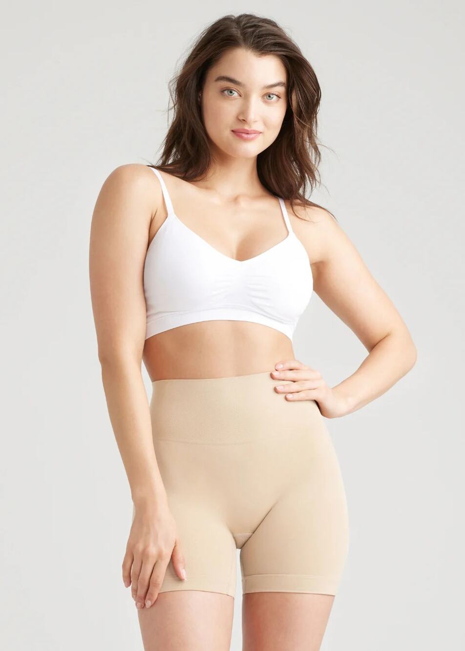 Yummie Women's L/XL Frappe Ultralight Shapewear High Waist Sexy Shortie 32-2